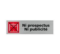 Plaque de porte - SIGNALETIQUE.BIZ FRANCE - NI PROSPECTUS NI PUBLICITE (Q0352) - Adhésif Aspect Aluminium Brossé