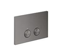Plaque de poussée Hansgrohe AXOR FlushPlate 42531340 pour double chasse d'eau, en métal, finition chrome noir brossé