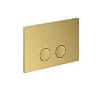 Plaque de poussée Hansgrohe AXOR FlushPlate 42531990 pour double chasse d'eau, en métal, finition or poli.