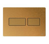 Plaque de poussée TECE WC TECEsolid, en acier inoxydable, pour la technologie à double chasse d'eau, 9240436, Couleur: Laiton brossé avec structure en losange