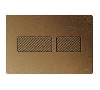Plaque de poussée TECE WC TECEsolid, en acier inoxydable, pour la technologie à double chasse d'eau, 9240435, Couleur: Bronze brossé avec structure en losange