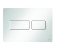 Plaque de poussée TECE WC TECEsolid, en acier inoxydable, pour la technologie à double chasse d'eau, 9240432, Couleur: Blanc brillant