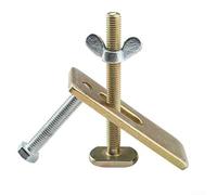 Plaque de presse pour machine à graver CNC, kit de fixation pour table de toupie en acier renforcé avec écrou d'angle, 80 mm, tige jaune (A)