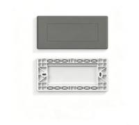 Plaque de prise électrique de type 118 pour interrupteur et prise de courant électrique - Pour la maison - Construction en plastique robuste - Gris 3 voies