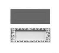 Plaque de prise électrique type 118 pour interrupteur et panneau de prise | Plastique, installation rapide sans outil, dissimule les boîtes de jonction, protège les fils, blanc/gris/or
