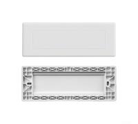 Plaque de prise électrique type 118 pour interrupteur et panneau de prise | Plastique, installation rapide sans outil, dissimule les boîtes de jonction, protège les fils, blanc/gris/or