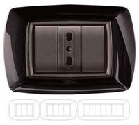 PLAQUE DE PRISE NERO 'MYLIFE', 2 modules