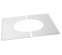 Plaque de propreté 81-120% Ø150 Inox galva Blanc mat ral 9020 POUJOULAT PDSER - 32150147