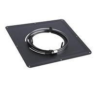 Plaque de propreté inox 400x400 mm émail noir mat Diamètre 125mm - 126125