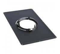 Plaque de propreté inox émail noir - 300 x 500 mm - diamètre 180 mm TEN