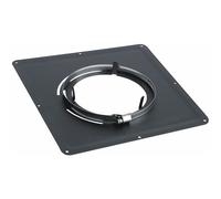 Plaque de propreté inox émail noir mat 400 x 400 mm - diamètre 155 mm TEN