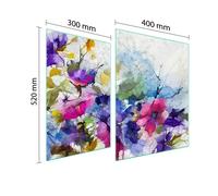 Plaque De Protection Des Vitres Pour Herd 70X52 Fleurs