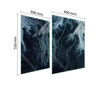 Plaque De Protection Des Vitres Pour Herd 70X52 Marbre