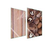 PLAQUE DE PROTECTION EN VERRE POUR CUISINE 2x35x52 ÉCROUS
