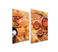 PLAQUE DE PROTECTION EN VERRE POUR CUISINE 2x35x52 PIMENT