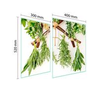 Plaque De Protection En Verre Pour Herd 70X52 Herbes