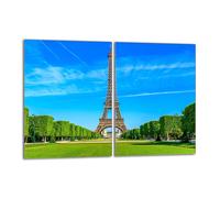 Plaque de protection en verre pour poêle 2x40x52 Paris