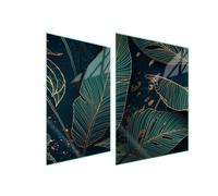 PLAQUE DE PROTECTION EN VERRE POUR POÊLE 70x52 FEUILLES