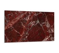Plaque de protection en verre pour poêle, 80 x 52 cm, marbre