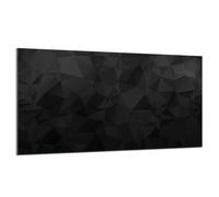 DarHaus Cache-plaque en verre - 90 x 52 cm - pour cuisinières électriques ou à induction - Plaque de protection anti-éclaboussures, planche à découper décorative aspect, Modèle Noir