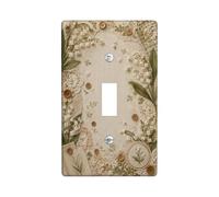 Plaque de protection pour interrupteur à bascule simple en plastique beige de taille standard pour nouvel appartement, maison, chambre à coucher, bureau (simple)