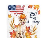Plaque de protection pour interrupteur mural double motif chat - Carte de citrouille rustique d'automne - Orange - Taille standard - Pour maison, salon, chambre à coucher, salle de bain