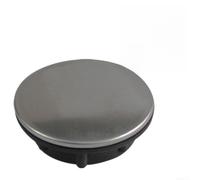 Plaque de protection pour robinet d'évier Argenté 36 mm de diamètre - Bouchon d'obturation en plastique et acier pour meubles de lavabo