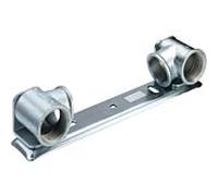 Viega plaque de raccordement pour compteur de gaz 531546 Rp 2000 , support de raccordement en laiton galvanisé, pour compteurs de gaz à deux prises