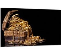 Plaque de recouvrement pour cuisinière 80x52cm en 1 partie Couverture de plaque vitrocéramique Protection contre les éclaboussures, Golden Noir