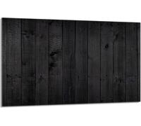 Plaque de recouvrement pour cuisinière 80x52cm en 1 partie Couverture de plaque vitrocéramique Protection contre les éclaboussures, bois noir