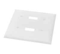Plaque de Recouvrement pour Interrupteur Mural à Double Bascule, PC Blanc | Deux Commandes, Installation Facile, Usage en Pièce ou Commerce, Aspect Moderne et Décoratif