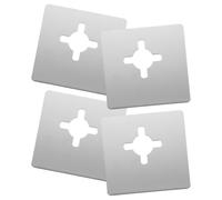 Plaque de Réparation de Serrure 4 Pièces Acier Inoxydable | Renfort Argenté pour Trous de Verrou, Finition Simple et Classique, Adapté aux Portes Métalliques, Maisons et Locations