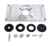 Plaque de retournement pour machine à tailler, plaque d’insertion pour table de toupie en aluminium destinée au travail du bois, plaque de banc multifonctionnelle avec double
