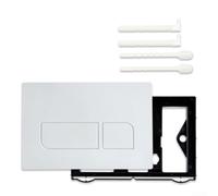 Plaque de rinçage en plastique ABS compatible avec Geberit UP300 UP320 | Compatible Sigma01, technologie à 2 quantités, ABS noir, réglage sans outil, accessoires inclus