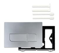 Plaque de rinçage en plastique ABS compatible avec Geberit UP300 UP320 | Compatible Sigma01, technologie à 2 quantités, ABS noir, réglage sans outil, accessoires inclus