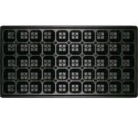 Plaque de semis - 50 alvéoles - Lot de 3 - Noir - Réutilisable - 54 x 28 x 4,5 cm