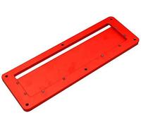 Plaque de serrage pour scie circulaire de table, orientable, en aluminium, de couleur rouge