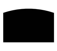 LE MARQUIER - Plaque De Sol Demi-Ronde Noire L120 H80
