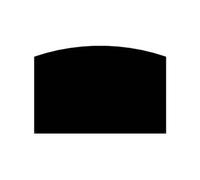 - Plaque De Sol Demi-Ronde Noire L120 H80