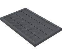 Plaque de sol WPC 'Nürtingen' pour douche solaire 101 x 63 x 6 cm Gris foncé