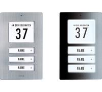 Plaque de sonnette 3 foyers m-e modern-electronics 41067 acier inoxydable 12 V/1 A