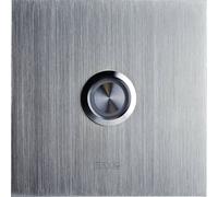 Plaque de sonnette simple m-e modern-electronics 41012 argent 8-24 V AC/DC/1 A