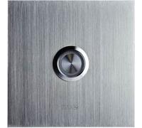 Plaque de sonnette simple m-e modern-electronics 41012 argent 8-24 V AC/DC/1 A