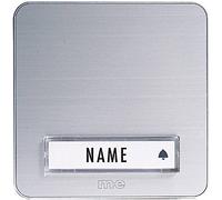 Plaque de sonnette simple m-e modern-electronics KTA-1 A/S argent 12 V/1 A