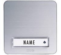 M-E Modern Electronics Plaque de sonnette simple KTA-1 A/S argent 12 V/1 A