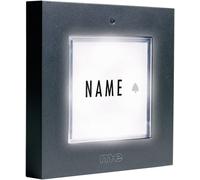 Plaque de sonnette simple m-e modern-electronics KTB-1 A anthracite 12 V/1 A