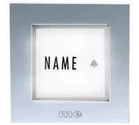 Plaque de sonnette simple m-e modern-electronics KTB-1 S argent 12 V/1 A