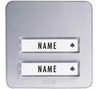 Plaque de sonnette x2 m-e modern-electronics KTA-2 A/S argent 12 V/1 A