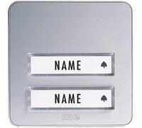 Plaque de sonnette x2 m-e modern-electronics KTA-2 A/S argent 12 V/1 A Argent G