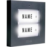 Plaque de sonnette x2 m-e modern-electronics KTB-2 A anthracite 12 V/1 A
